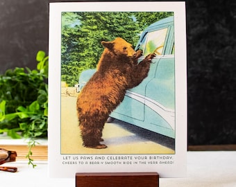 Funny Bear Birthday Card: Punny Greeting for Animal Lovers