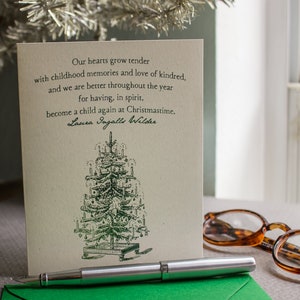 Christmas Cards Boxed Set , Laura Ingalls Wilder Quote , Bookish Holiday Cards , Literary Christmas Greeting , Set of 8 Cards and Envelopes