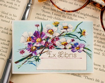 Daisy Bookplates - Custom Book Plate - Ex Libris - Personalized Bookplate Stickers - Book Labels - Bookish Gift for Mom