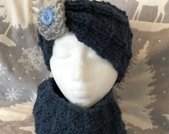 Head band and Cowl Neck Warmer Set