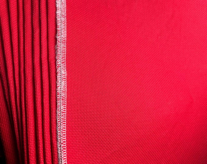 Red | 14 Count Aida | Finished Edges
