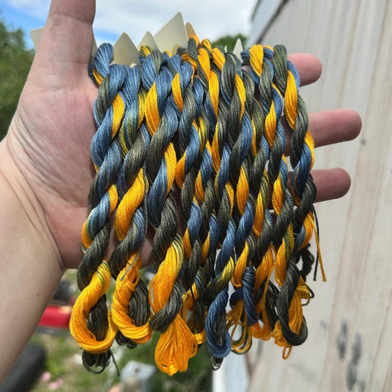 Van Gogh’s Dream | 6 Strand DMC Cotton Floss | Hand Dyed Floss