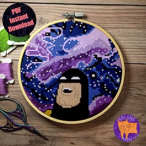 Space Ghost Coast to Coast | Cross Stitch Pattern | PDF Instant Download | Adult Swim Cartoon Network Galaxy