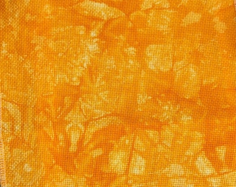Interiora di zucca / Tela Aida tinta a mano / Realizzato su ordinazione