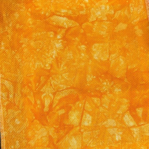 Pumpkin Guts | Hand Dyed Aida | Made To Order