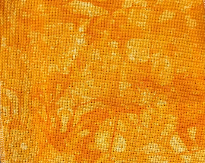 Pumpkin Guts | Hand Dyed Aida | Made To Order
