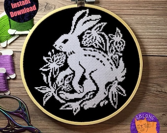 White Rabbit | Cross Stitch Pattern | PDF Instant Download