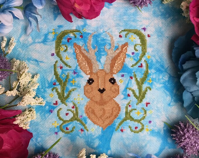 Jackalope | Cross Stitch Pattern | PDF Instant Download