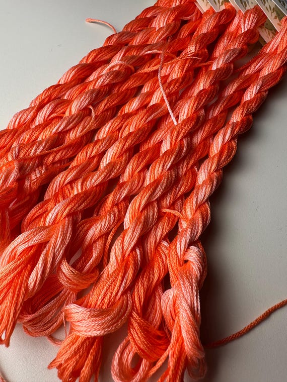 Peachy Keen | 6 Strand DMC Cotton Floss | Hand Dyed Floss