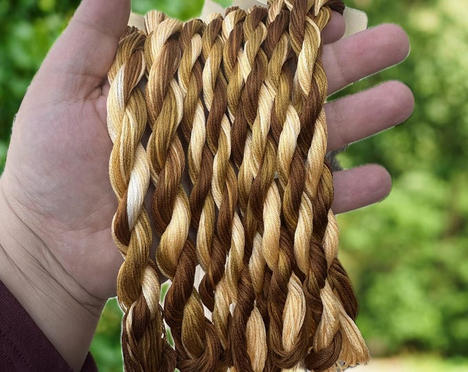 Golden Harvest | 6 Strand DMC Cotton Floss | Hand Dyed Floss