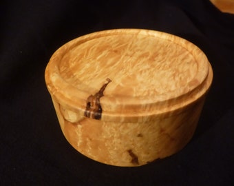 Box Elder Burl Flat Top Box