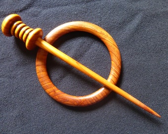 Yew shawl pin #5