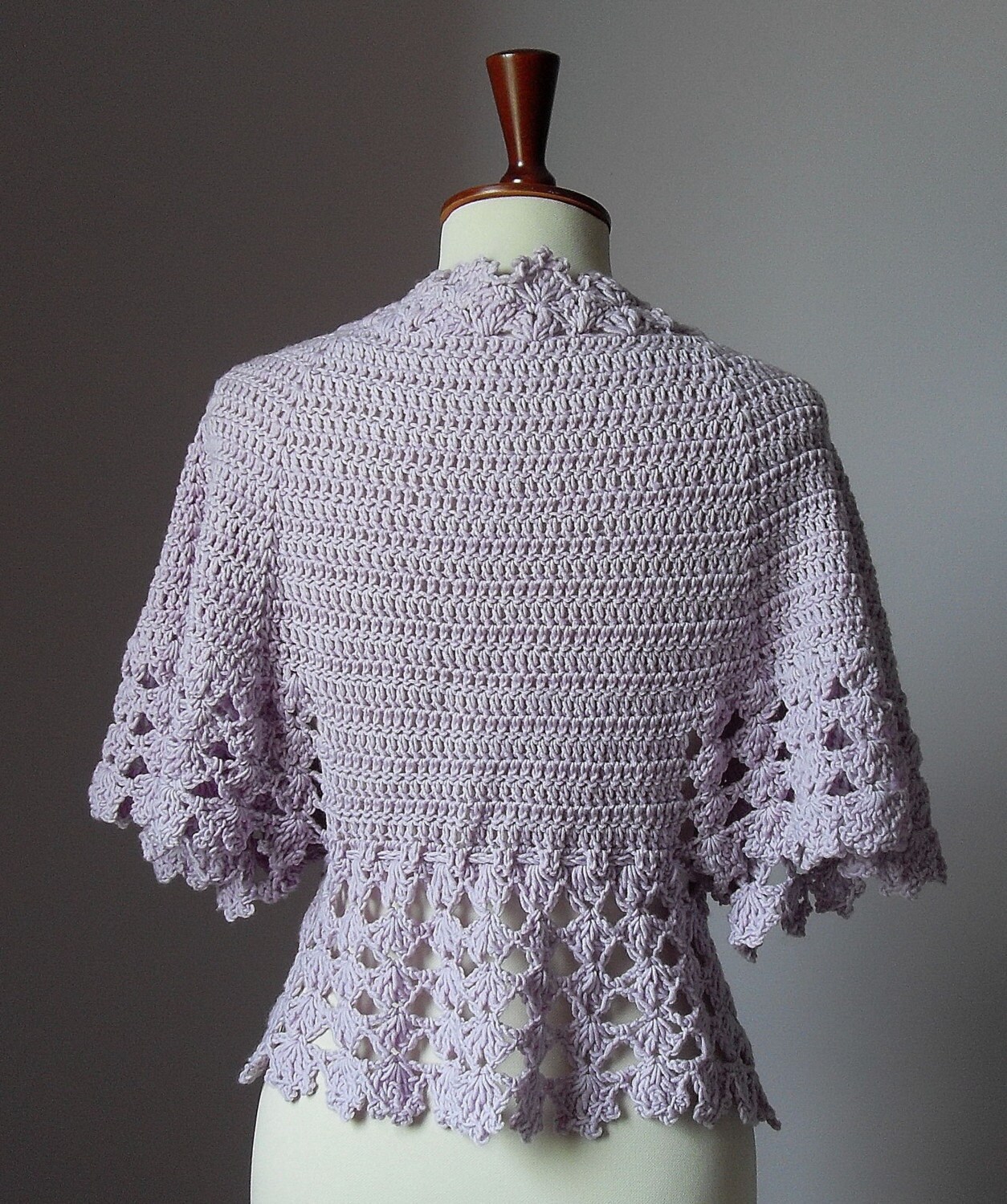 Crocheted bed jacket or light cardigan Etsy