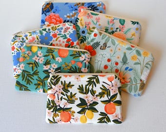 Small Zipper Pouch, Coin Purse or Mini Wallet, Change Pouch for Women and Teens