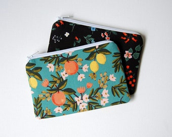 Coin Purse or Mini Wallet, Small Zipper Pouch, Change Pouch, Women and Teens, Rifle Paper Co