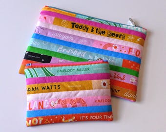 Quilted Everyday Zippered Bags, Selvedge Magic Edges by Ruby Star Society