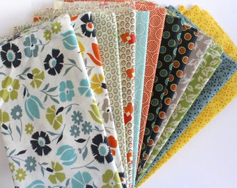 Half Yard Set of Meadowlark Fabric by Denyse Schmidt, Quilt Cotton, OOP HTF