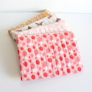 Strawberry Zipper Travel Pouch for Women and Teens, Cosmetic Case or Makeup Bag image 7