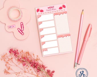Weekly Meal Planner And Grocery List Notepad Meal Planner Magnetic Menu Planner Pads With Shopping List