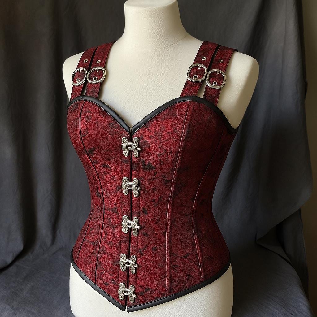 Red black corset México