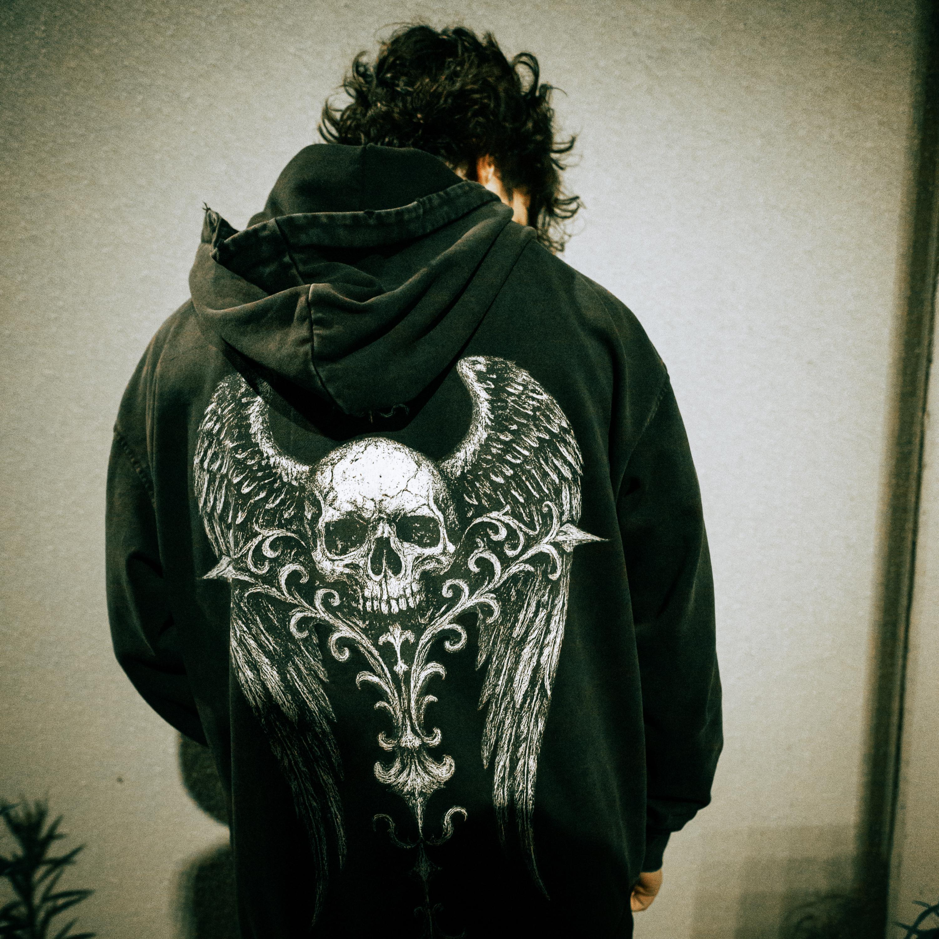 Goth Unisex Skull Hoodie 