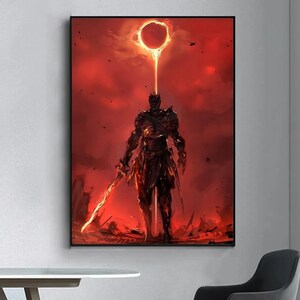 Dark Souls Soul of Cinder Poster - Spiel Kunst auf Leinwand - Wohnzimmer Dekor - Kein Rahmen - Gamer Wandkunst