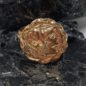 Bronze Intaglio Artemis Ring Jelwelry - intaglio Ring - Ancient Ring Jewelry - Silver Ring - Minimalist Ring - Antique Gift For Her