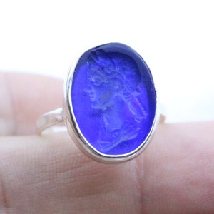 Enamel Intaglio Aphrodite Ring Jelwelry - intaglio Ring - Ancient Ring Jewelry - Silver Ring - Minimalist Ring - Antique Gift For Her