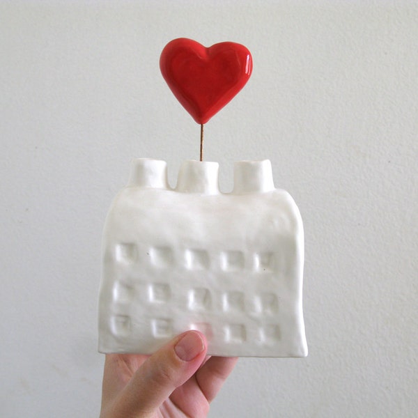 Large Heart Factory - Ceramic Sculpture - Sideways Hearts