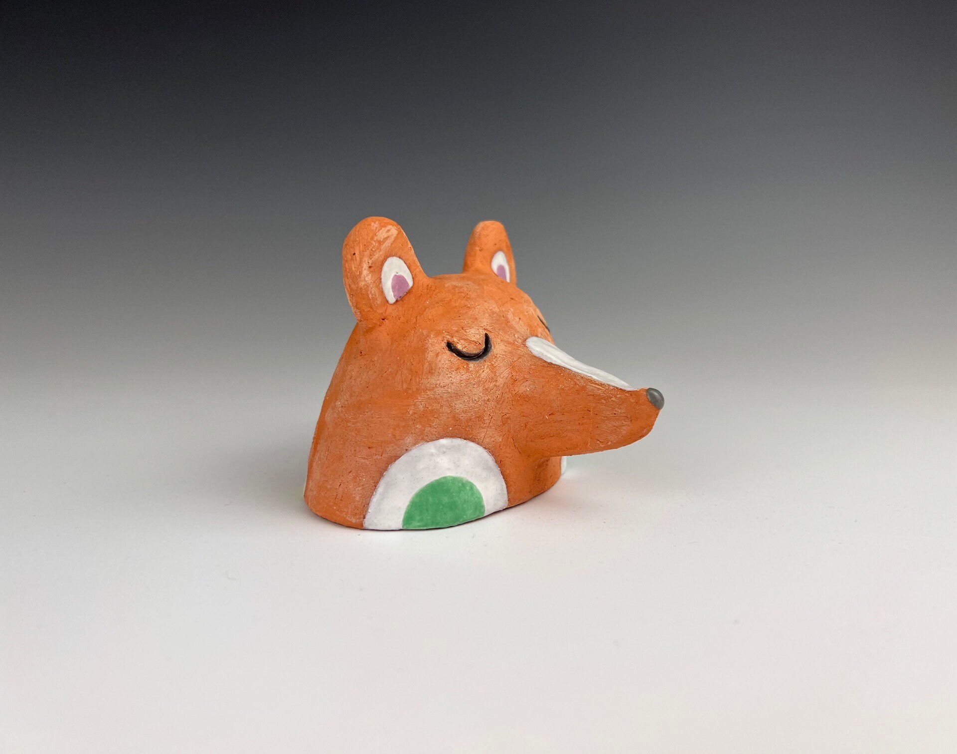 Bear Wolf Ceramic Animal Head Handmade Sculpture Etsy