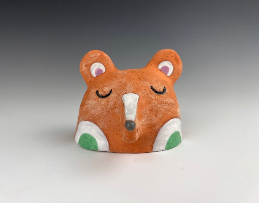 Bear Wolf Ceramic Animal Head Handmade Sculpture Etsy