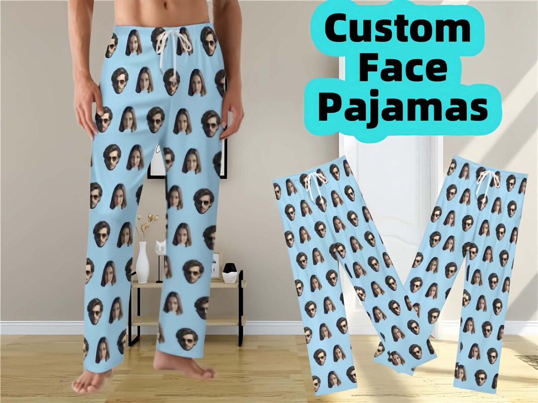 Personalized Face Unisex Pajamas, Custom Photo Pajamas, Custom Photo ...