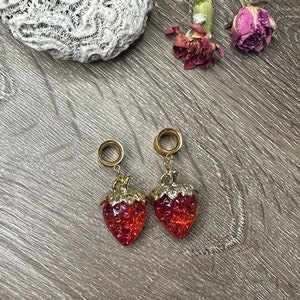 Dangle Plugs Ear Gauges Dangle Gauges Plug Earrings Gold