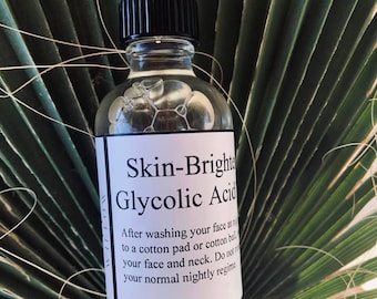 Tonik rozjaśniający skórę z kwasem glikolowym 7%, butelka szklana 2 uncje, DARMOWA WYSYŁKA