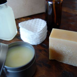 All Natural Facial Skin Care Set Kit Goat Milk Soap. Colloidal Silver Spray. Face Balm. Ascorbic Acid Peel FREE SHIPPING