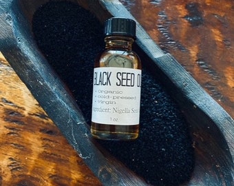 Black Seed Oil 1 ounce glass dropper bottle