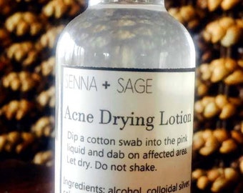 Acne Drying Lotion ..... Spot Treatment.....2 ounce glass bottle.  FREE SHIPPING