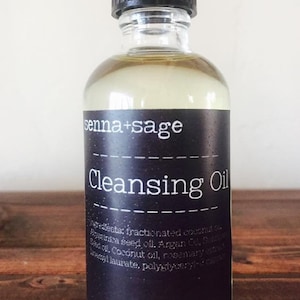 Facial Cleansing Oil Natural 2 ounce glass bottle face wash FREE SHIPPING
