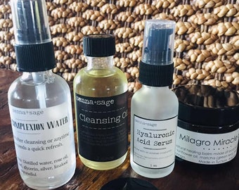 Aging Skin Care Kit  Hyaluronic acid rosewater cleansing oil FREE SHIPPING