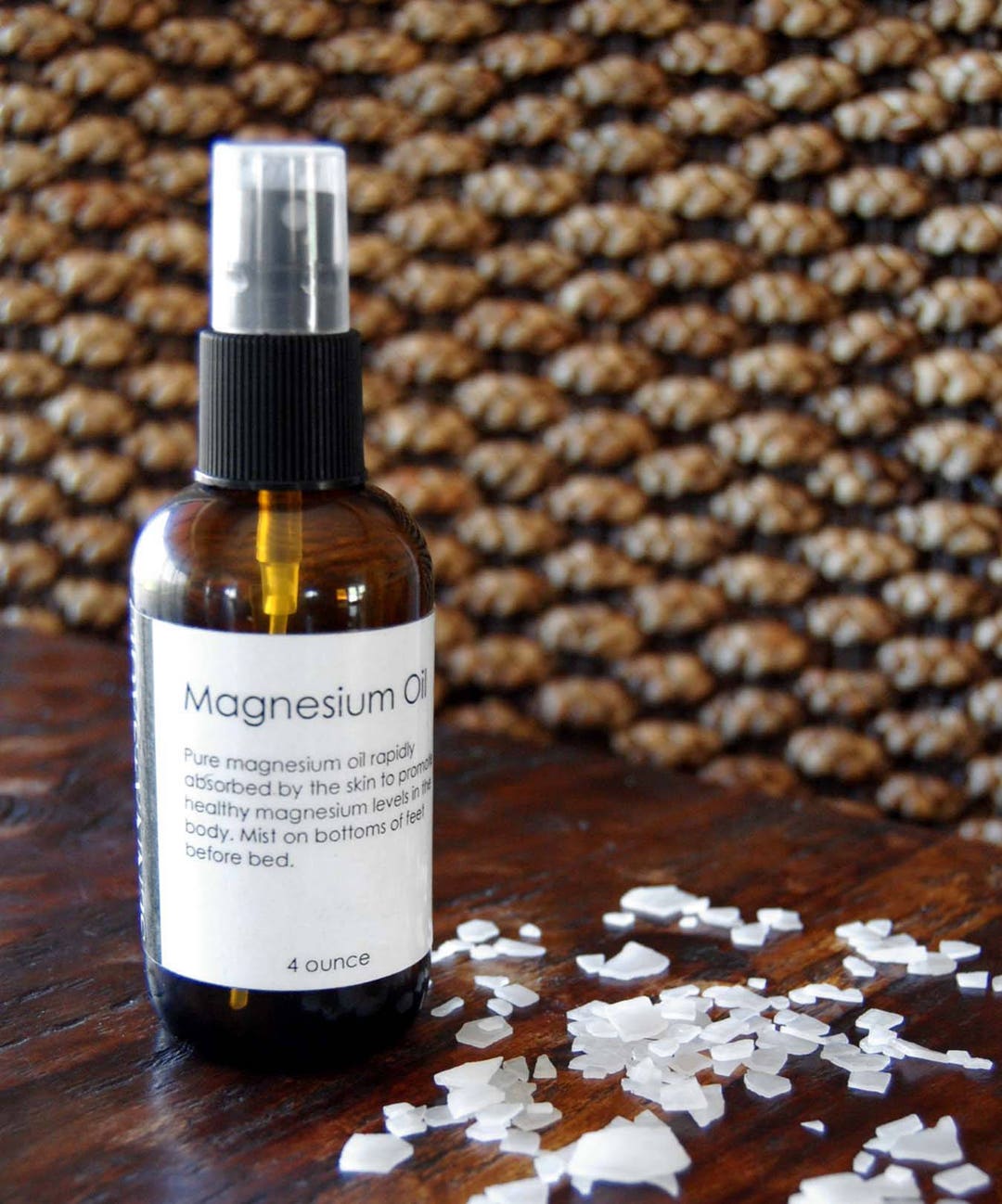 Magnesium Oil Spray...glass Bottle...topical Supplement 8 Ounce Spray