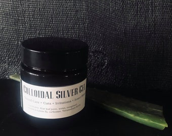 Colloidal Silver Gel .... Natural Antibiotic ... Choose 2 or 4 ounce amber glass jar FREE SHIPPING