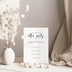 Minimalist Reception Invitation Template, Modern Editable Digital Wedding Invite, Customisable Announcement for Your Party MD002b