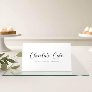 Minimalist Buffet Labels, Editable Food Tags for Wedding, Printable Buffet Card Templates, Customisable Event Decor  INSTANT DOWNLOAD MD002a