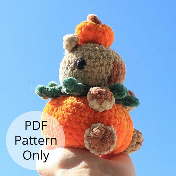 Pumpkin Capybara Crochet Pattern