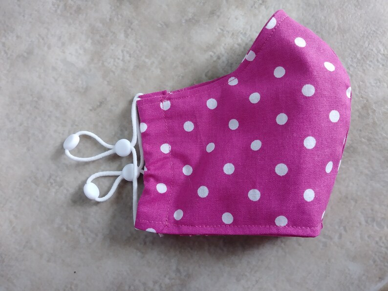 Child Size Fitted Face Mask With Filter Pocket and Adjustable Soft Ear