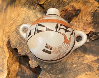 Hopi "Frog Woman" Pottery, Vintage Canteen by Joy Navasie