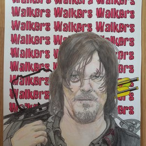 鉛筆画　The Walkng Dead-Darly Dixon Daryl Dixon Pencil Drawing - the Walking Dead Fine Art