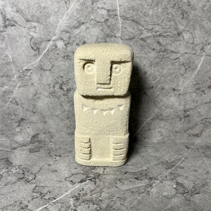 Limestone Timor Tribal Statue – Primitive Ancestral Figure Decor