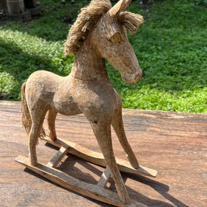 Hand-Carved Wooden Hobby-Horse | Balinese Folk Art Decor