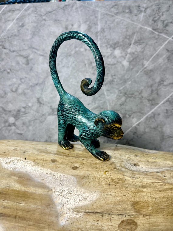 ブロンズ製ヴィンテージ猿装飾フィギュア - Etsy 日本